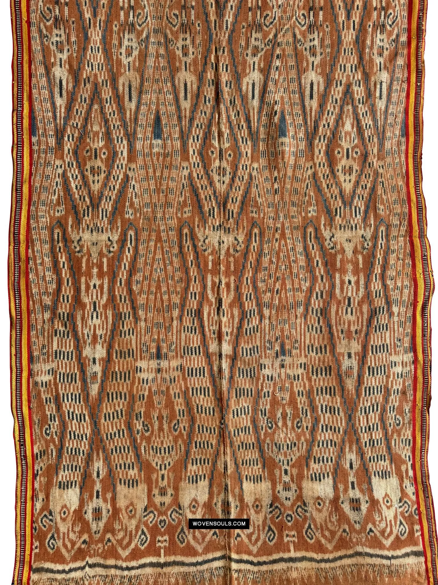 1846 SOLD Antique Iban Ceremonial Ikat - Serpent pattern