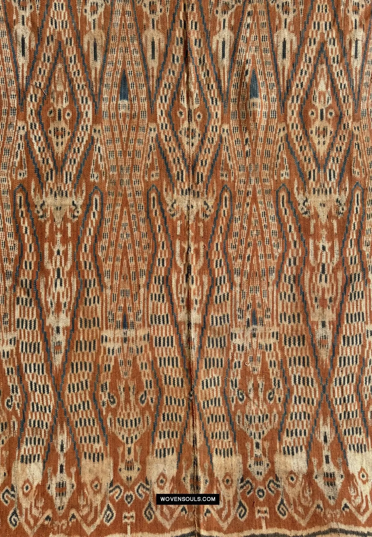 1846 SOLD Antique Iban Ceremonial Ikat - Serpent pattern