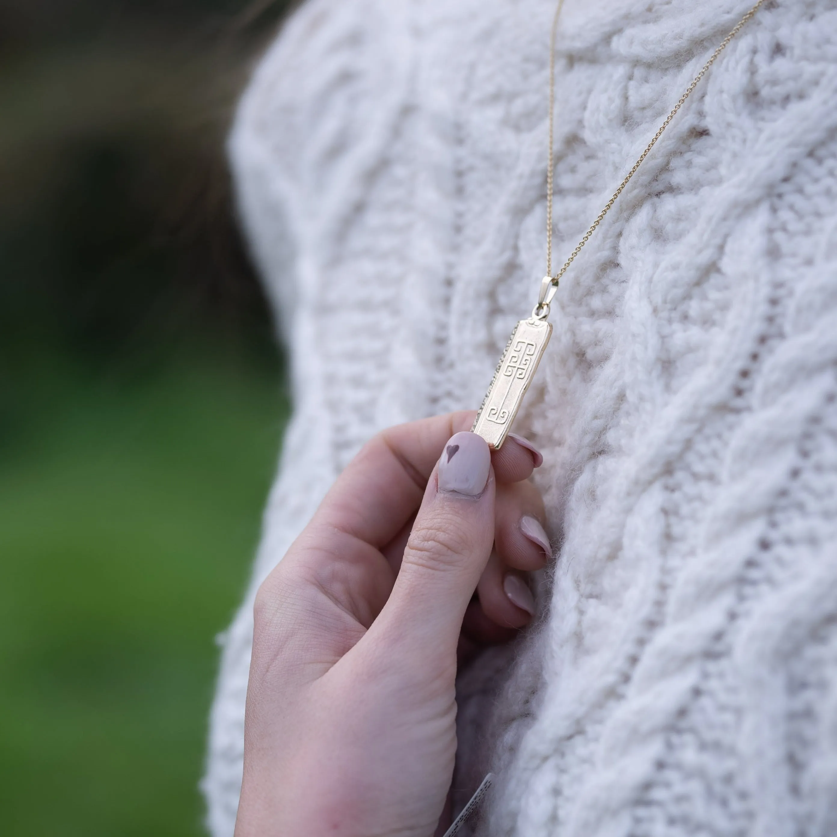 Alphabet Standing Stone Pendant