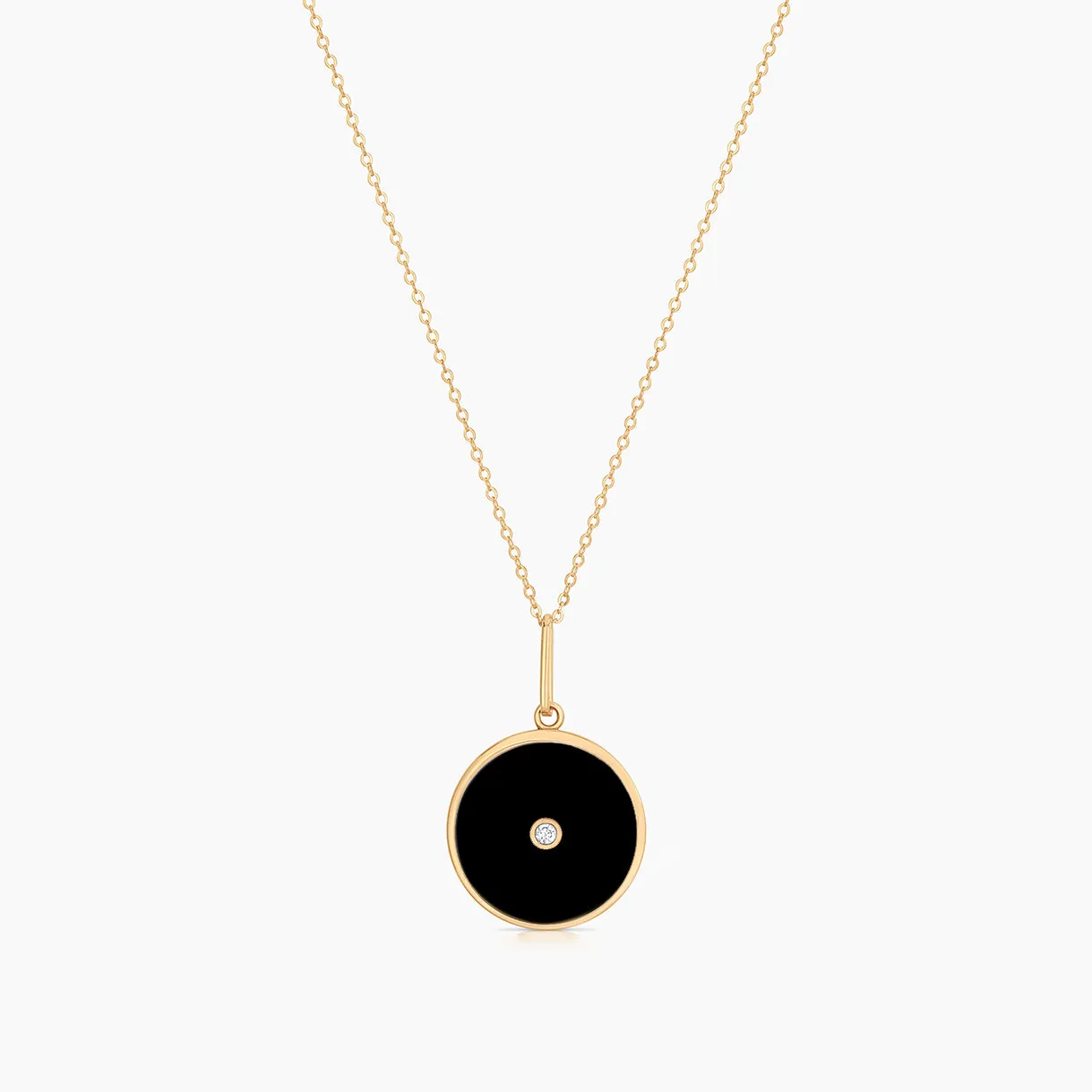 Balia Black Enamel Necklace
