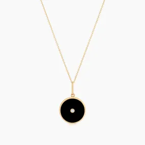 Balia Black Enamel Necklace