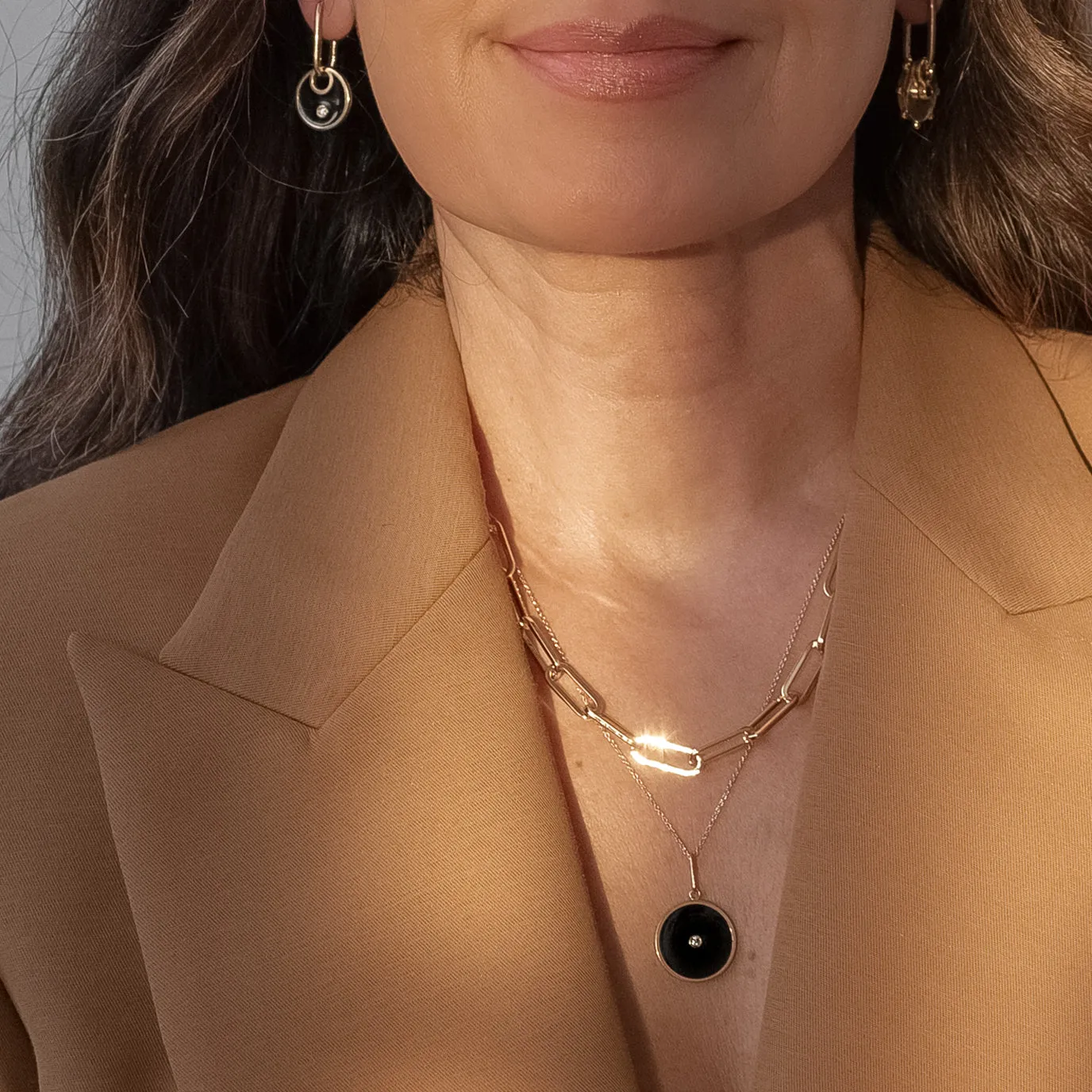 Balia Black Enamel Necklace