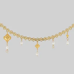 BANQUET. Pearl Charm Collar - Gold