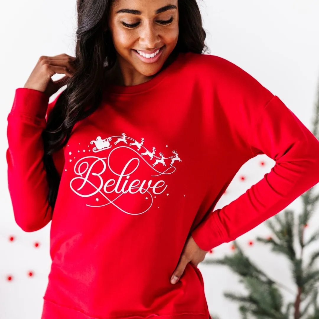 Believe Women's Crew Neck Sweatshirt