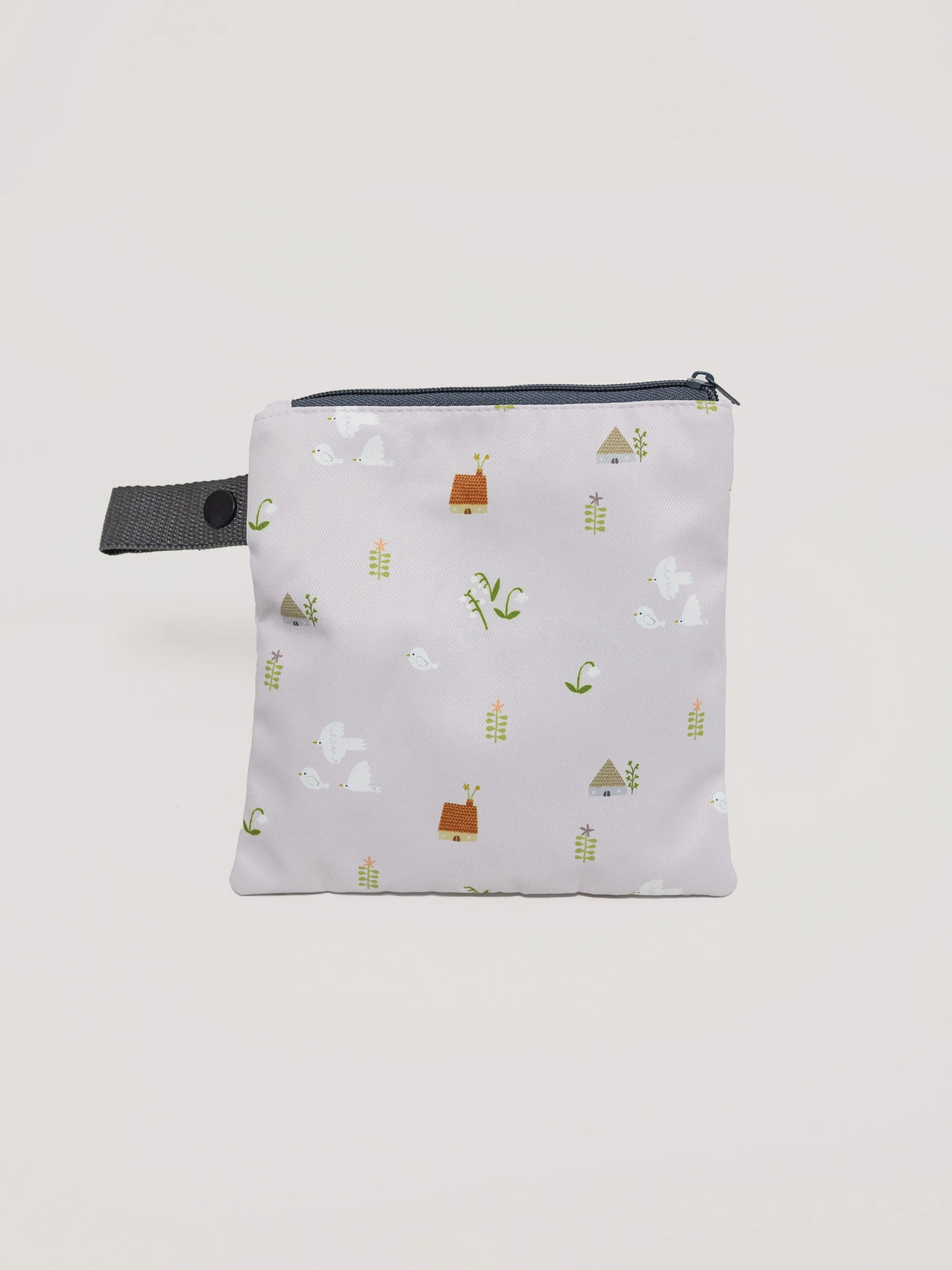 Birds and Lilies Pink Pack'N'Go Washable Pouch