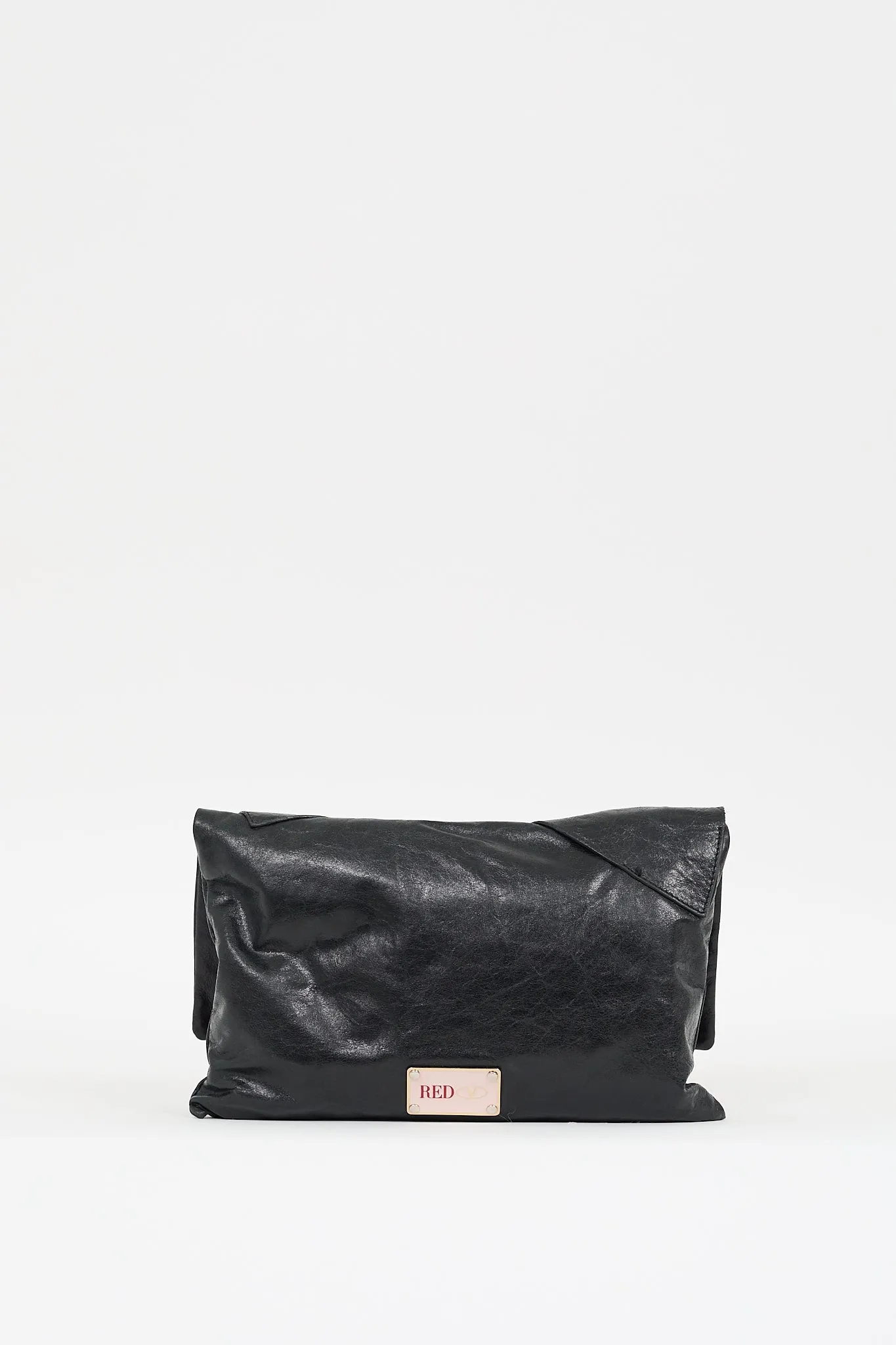 Black Leather Bow Chain Bag