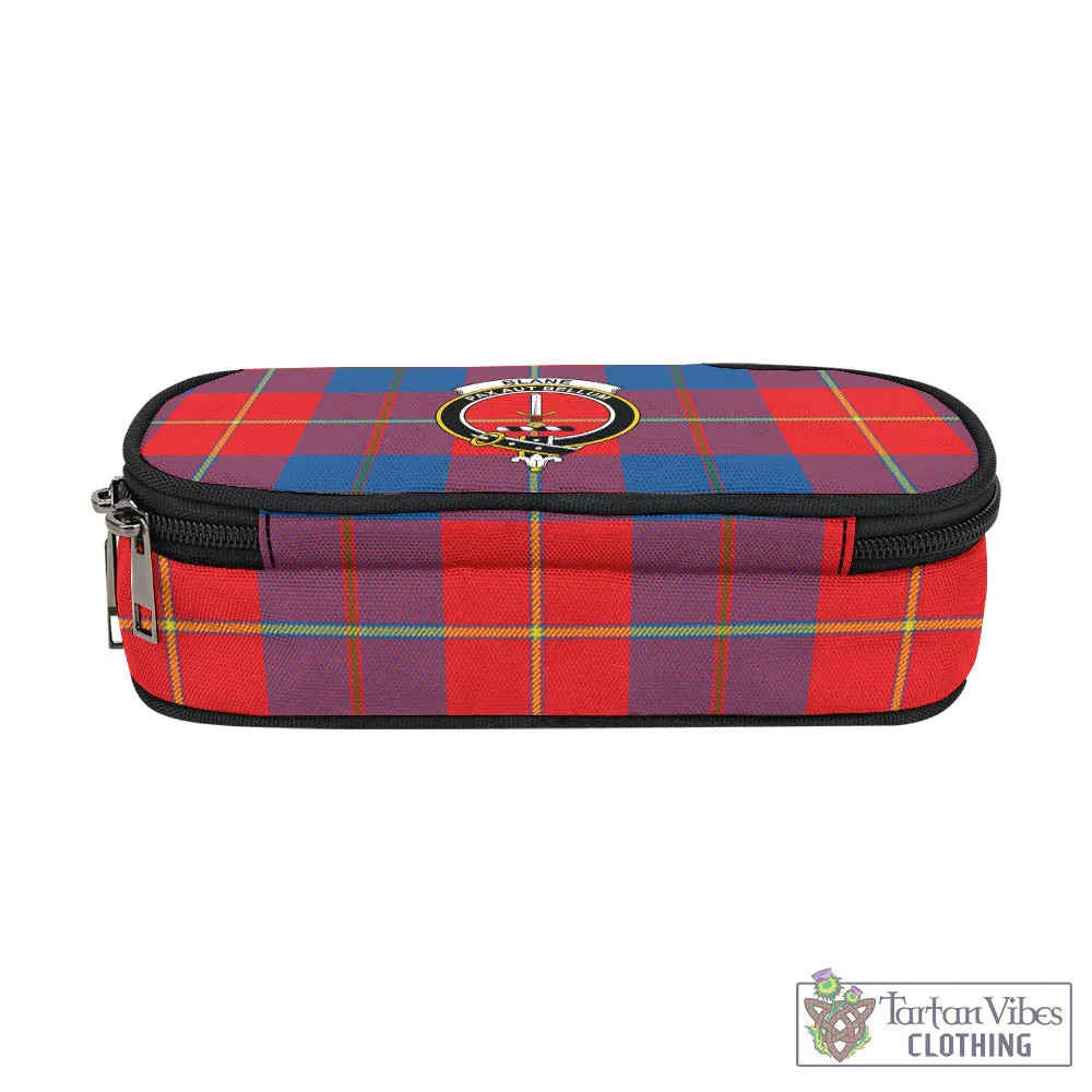 Blane Tartan Pen and Pencil Case with Family Crest