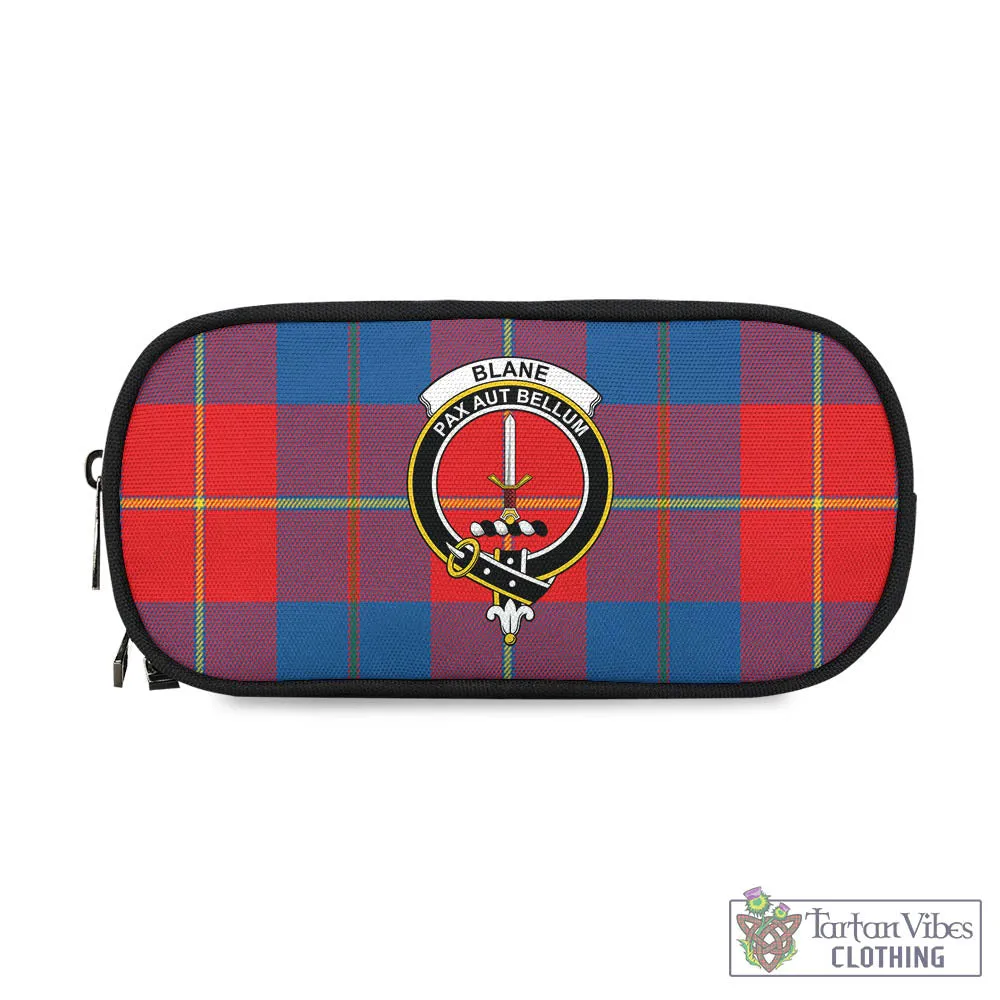 Blane Tartan Pen and Pencil Case with Family Crest