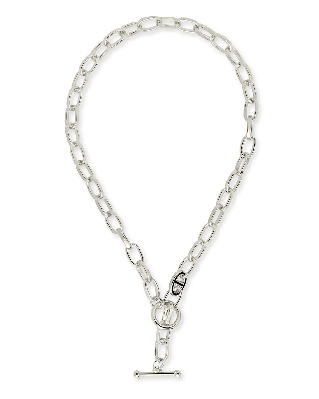Brynlee Enamel Anchor Chain Toggle Necklace