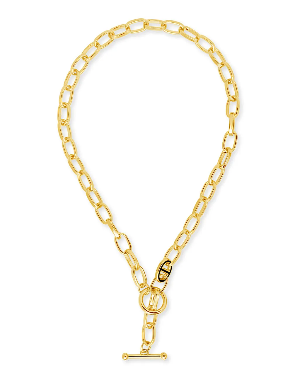 Brynlee Enamel Anchor Chain Toggle Necklace
