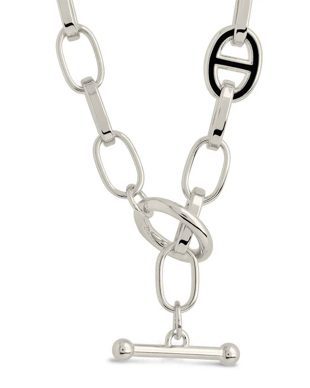 Brynlee Enamel Anchor Chain Toggle Necklace
