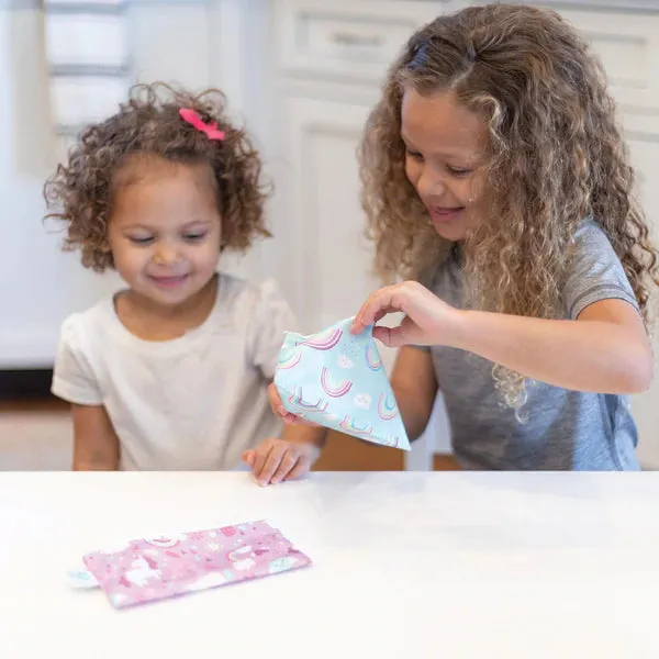 Bumkins Reusable Snack Bag - Twin Pack Rainbows and Unicorns