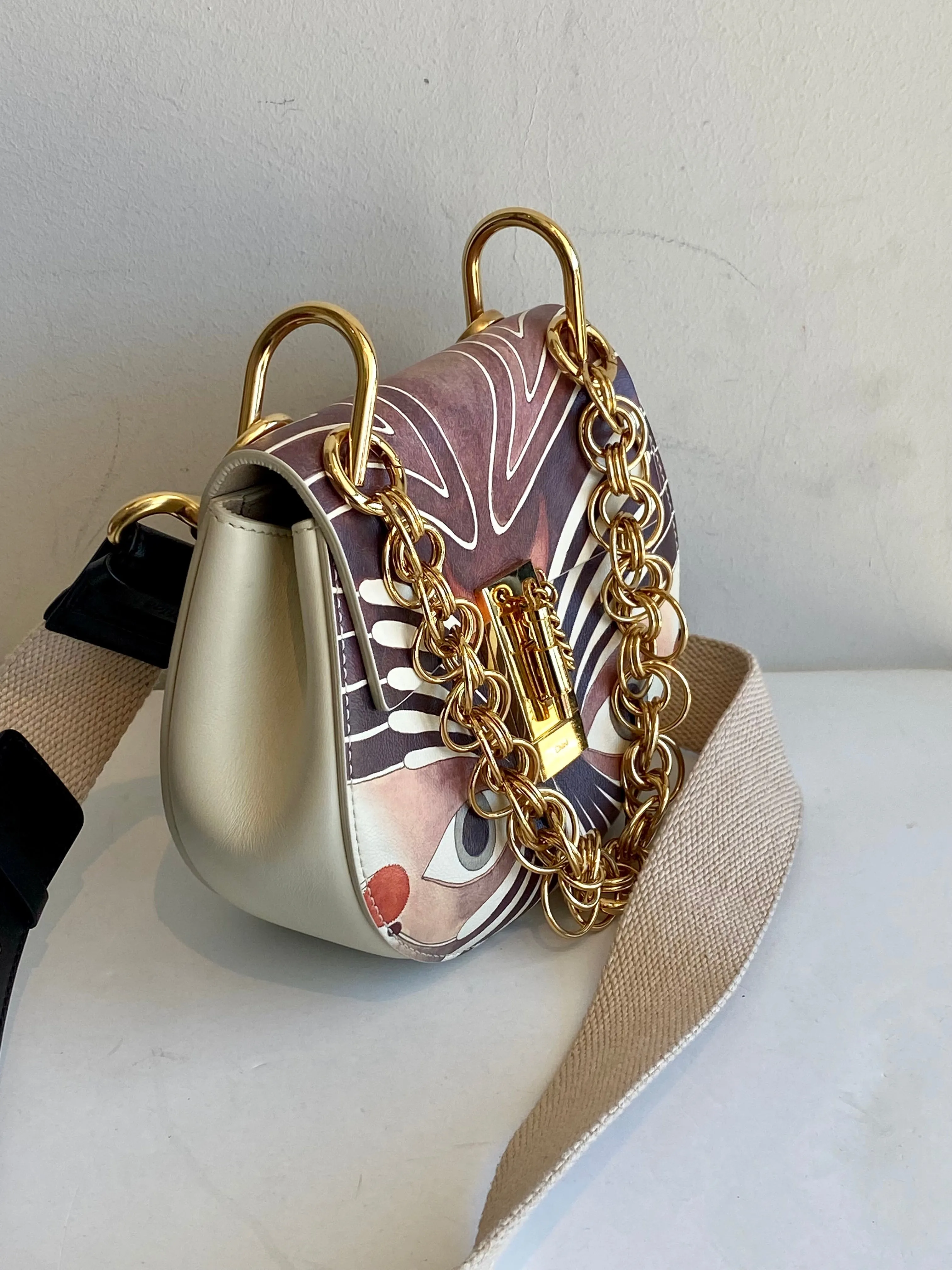 Chloe Drew Bijou Eyes Print Shoulder Bag