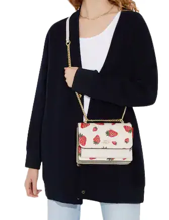 Coach Klare Crossbody With Wild Strawberry Print
