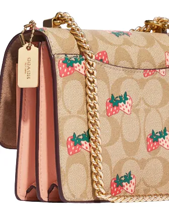 Coach Mini Klare Crossbody In Signature Canvas With Strawberry Print