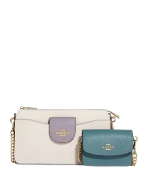 Coach Poppy Crossbody With Card Case In Colorblock