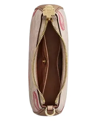Coach Teri Mini Crossbody Bag In Signature Canvas With Lips Print