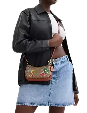 Coach Teri Mini Crossbody Bag In Signature Canvas With Sticker Print
