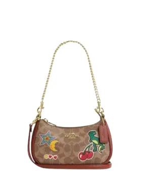 Coach Teri Mini Crossbody Bag In Signature Canvas With Sticker Print