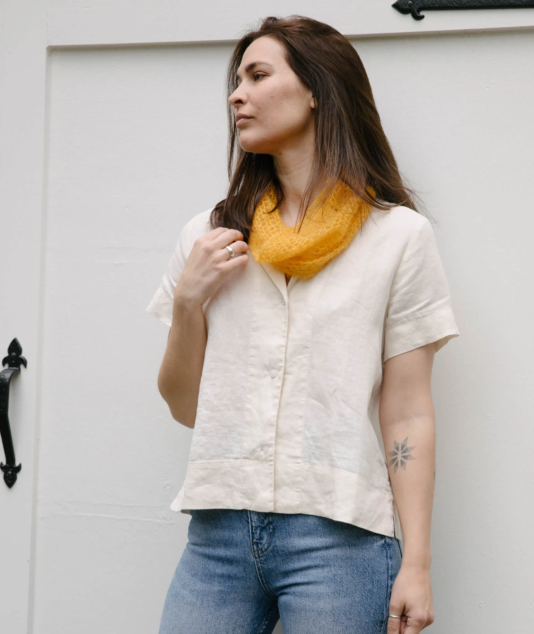 Crocheted Moebius Cowl Using Rowan Kidsilk Haze