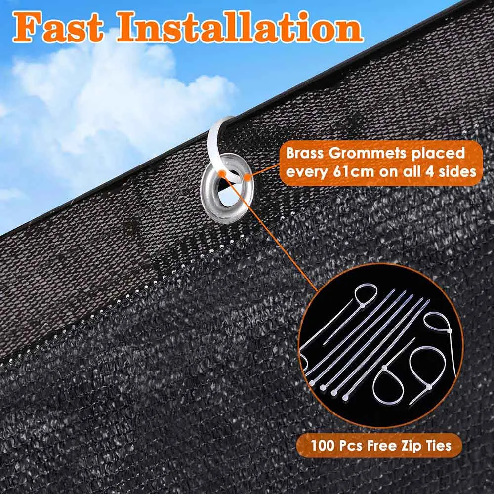 DIY 6'x16' 90% Mesh Privacy Fencing Net