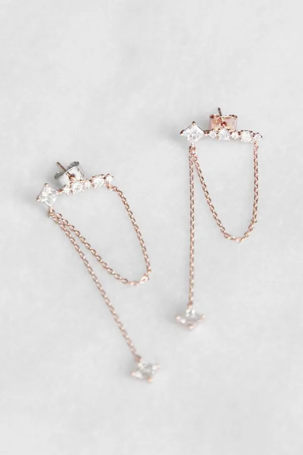 Every Crystal Chain Drop Earring