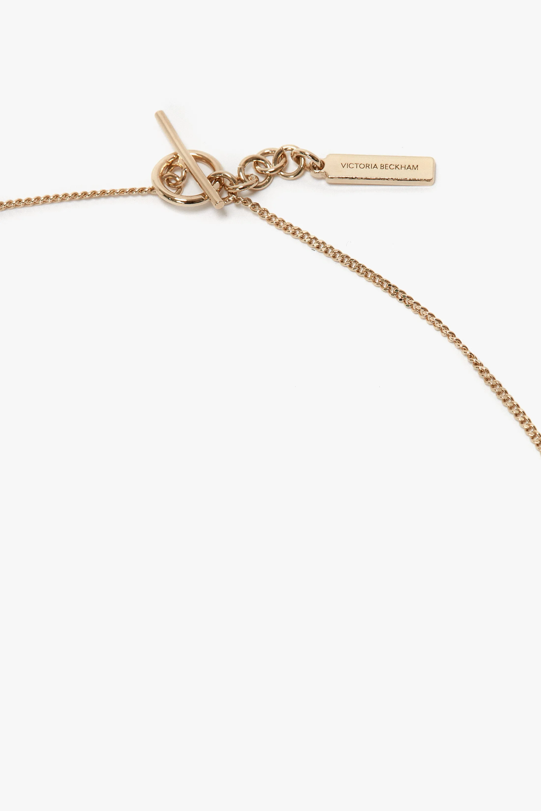 Exclusive Resin Pendant Necklace In Light Gold-White