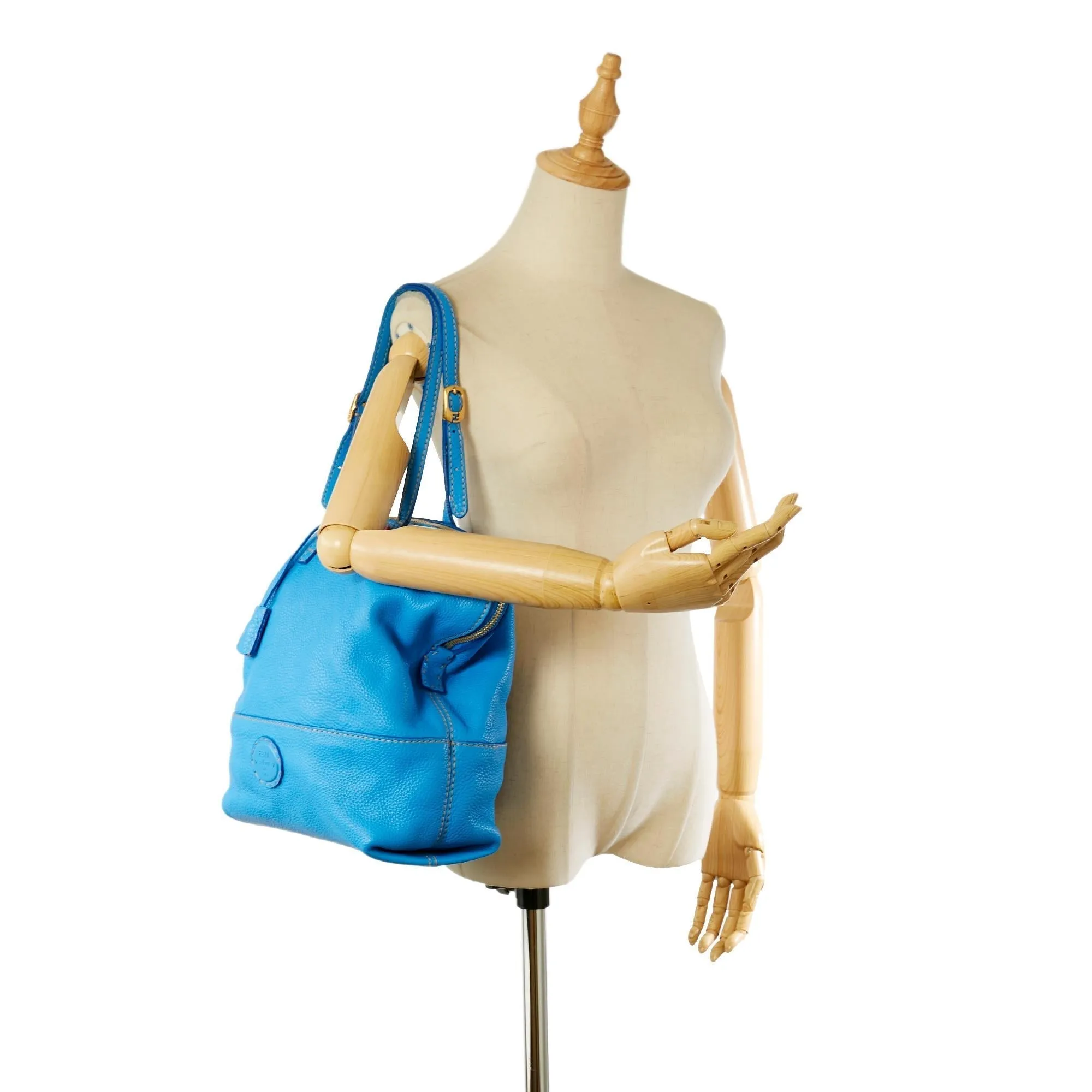 Fendi Selleria 2Bag Leather Shoulder Bag (SHG-31759)