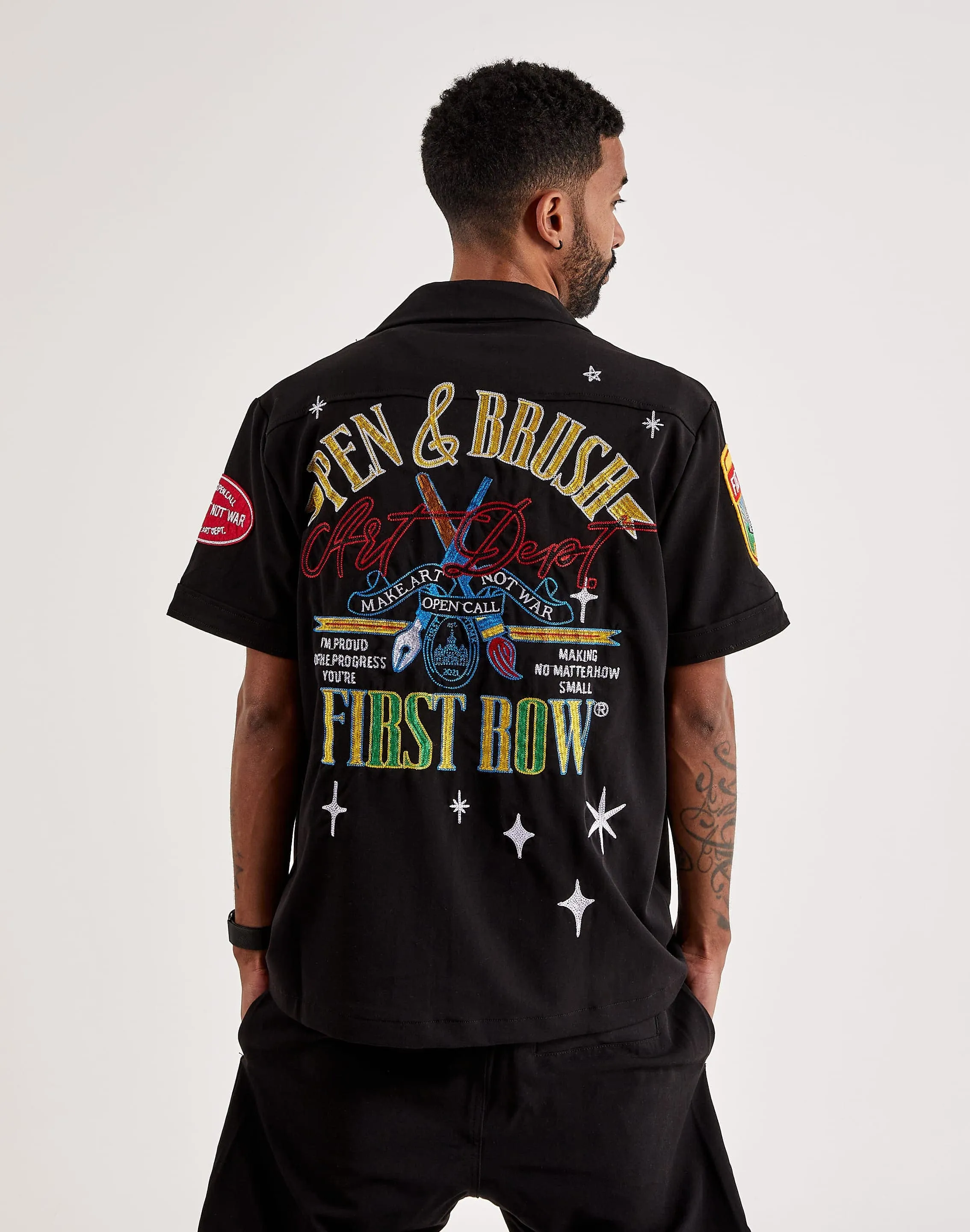 First Row Pen & Brush Woven Shirt