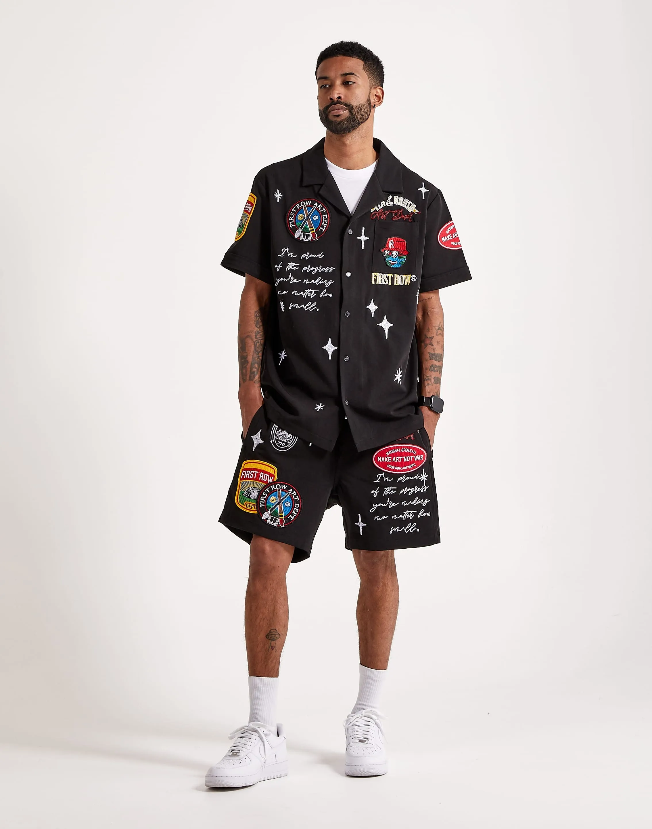 First Row Pen & Brush Woven Shirt