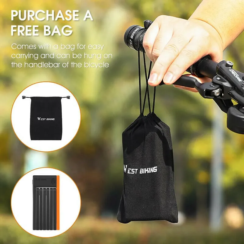 Foldable Bicycle Lock MTB Road Security Anti-theft Cycling Lock Scooter Electric Bike Chain Lock Bicycle Accessories