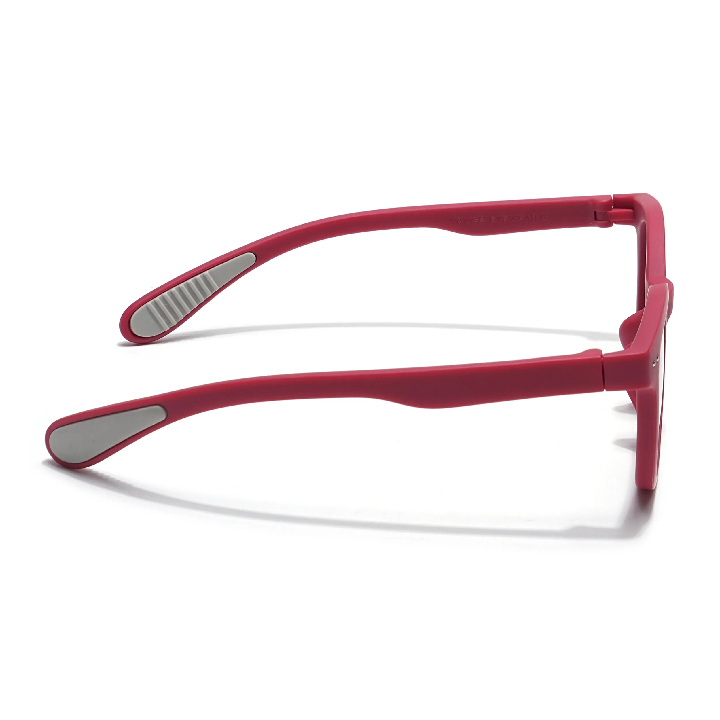 Foldable Round Polarized Sunglasses for Kids -6 yrs To 12 yrs (Black Lens | Red Frame - PMG5913)