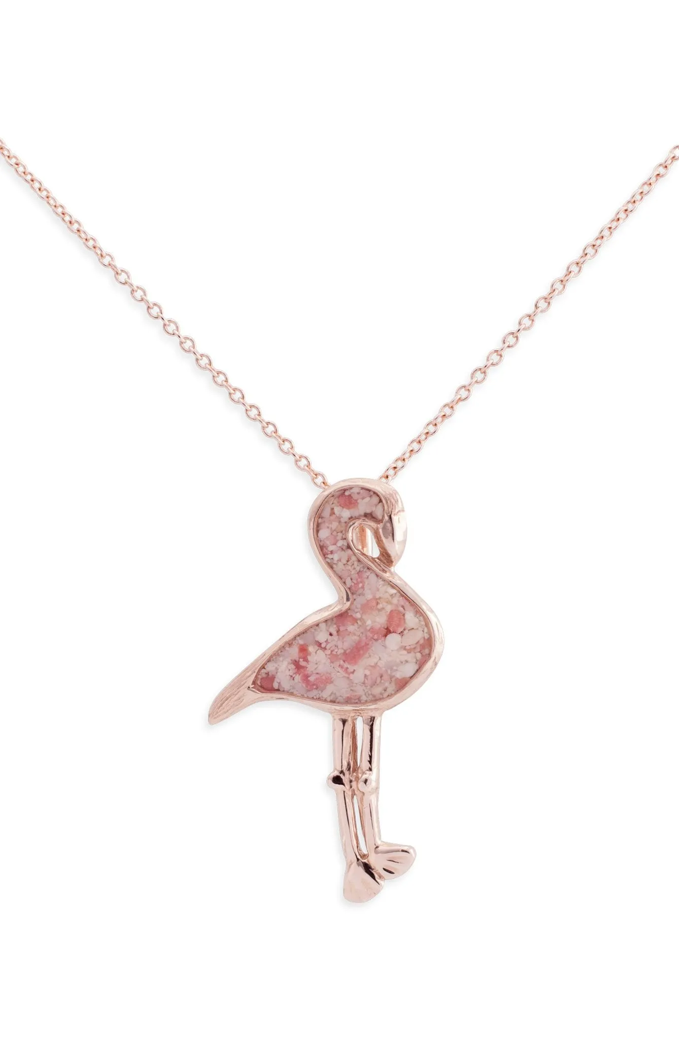 Friends ~ Flamingo Pendant in Gold