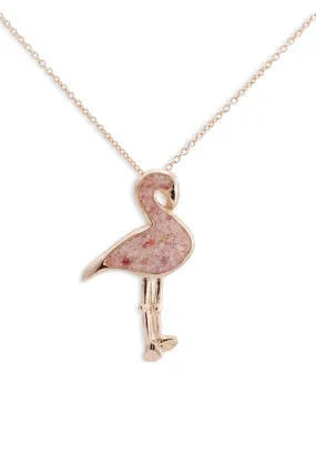 Friends ~ Flamingo Pendant in Gold