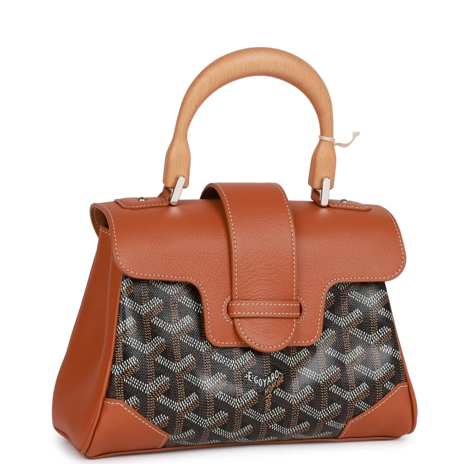 Goyard Saigon Souple Mini Bag Brown and Black Goyardine Silver Hardware