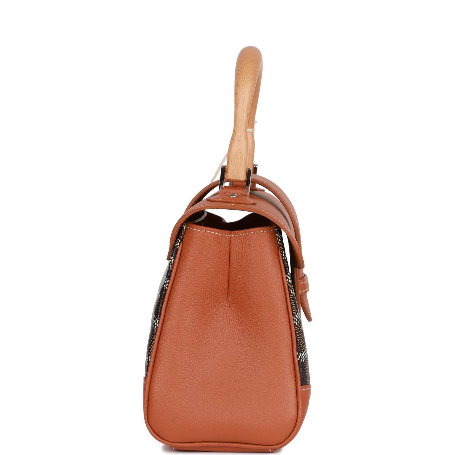 Goyard Saigon Souple Mini Bag Brown and Black Goyardine Silver Hardware