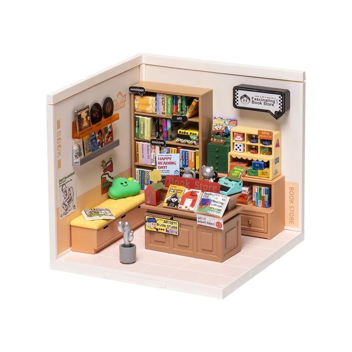 Hands Craft DIY Miniature House Kit:  Fascinating Book Store