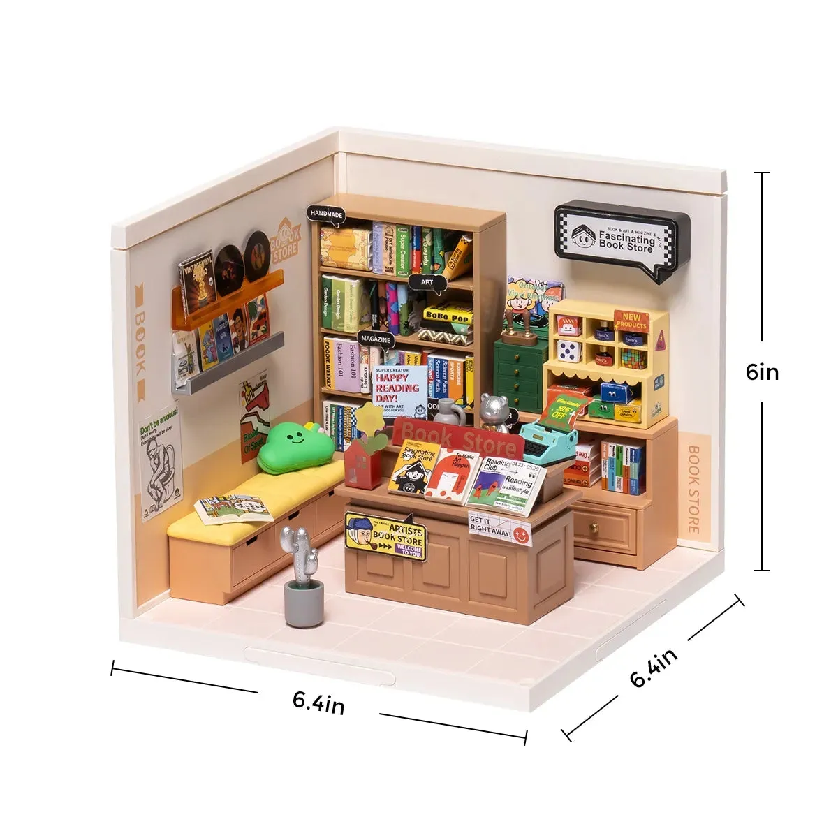 Hands Craft DIY Miniature House Kit:  Fascinating Book Store