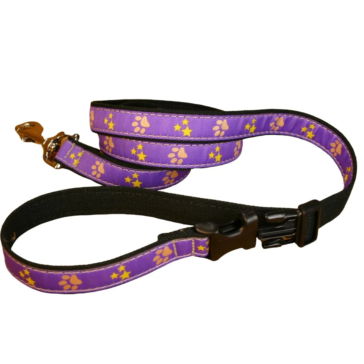 Hemp Dog Leash 6' Click n' Go w/clasp Paws N Stars