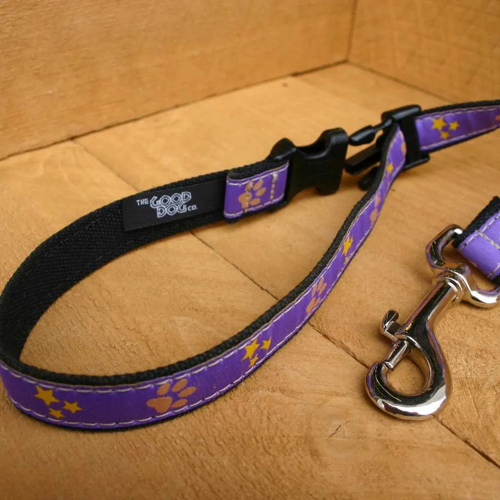 Hemp Dog Leash 6' Click n' Go w/clasp Paws N Stars
