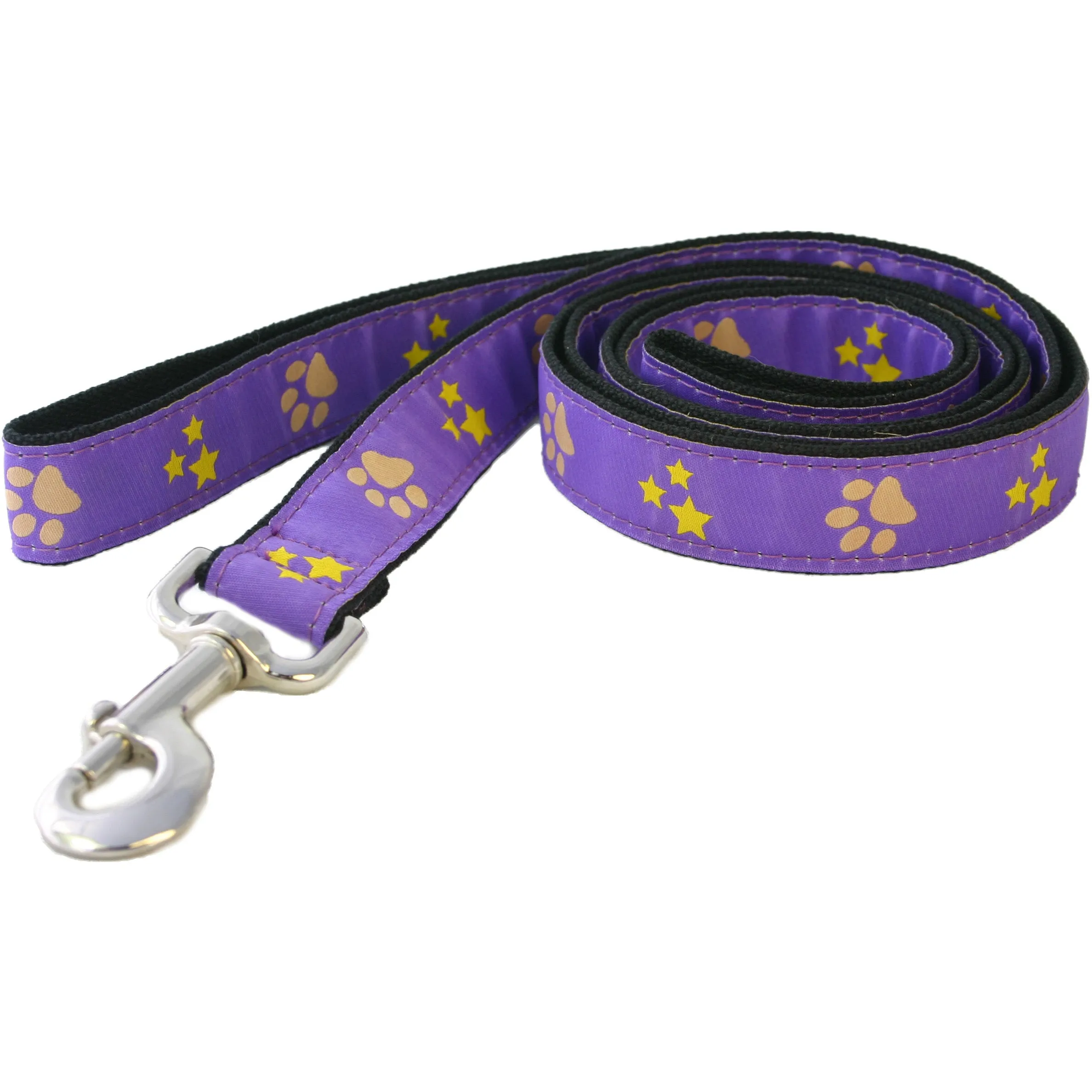 Hemp Dog Leash 6' Click n' Go w/clasp Paws N Stars