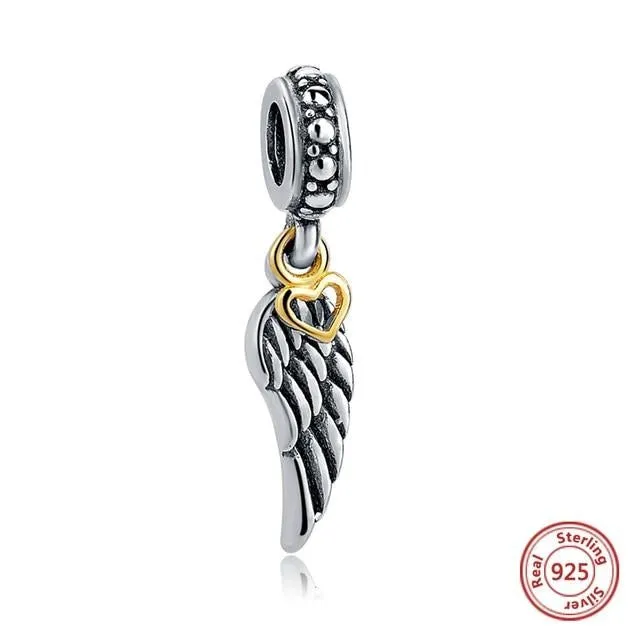 Hollow 18k Gold Color Feather Pendant