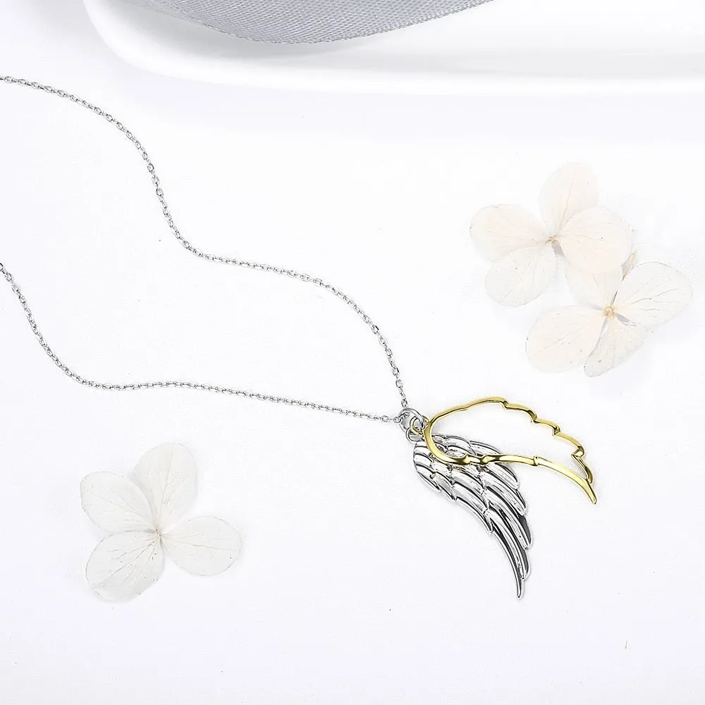 Hollow 18k Gold Color Feather Pendant