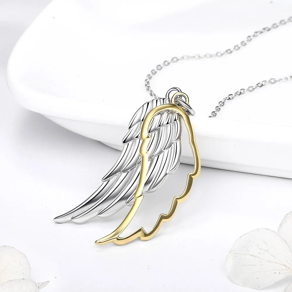 Hollow 18k Gold Color Feather Pendant