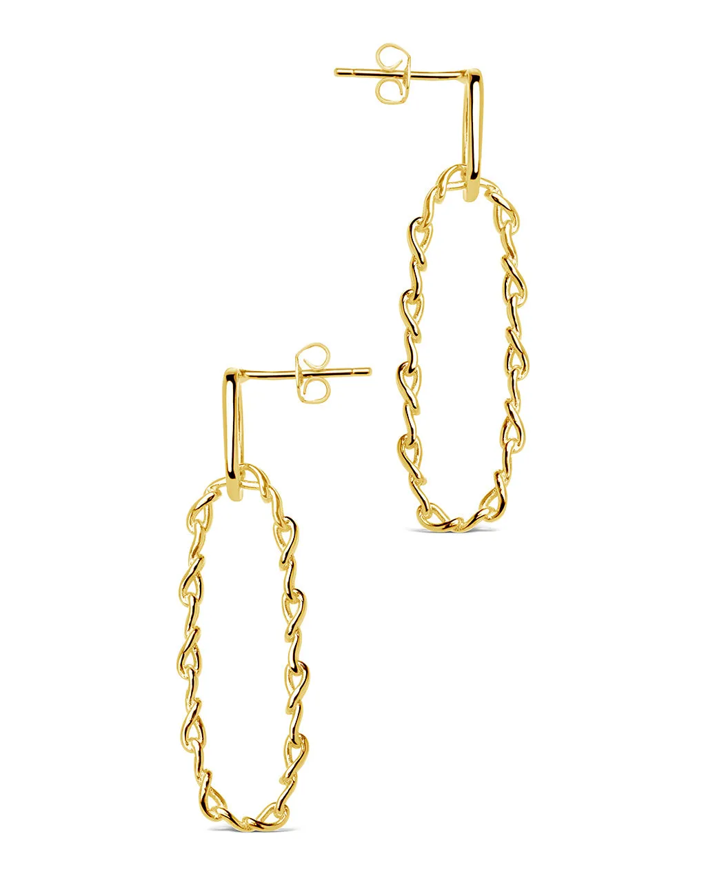 Layney Interlocking Chain Drop Earrings