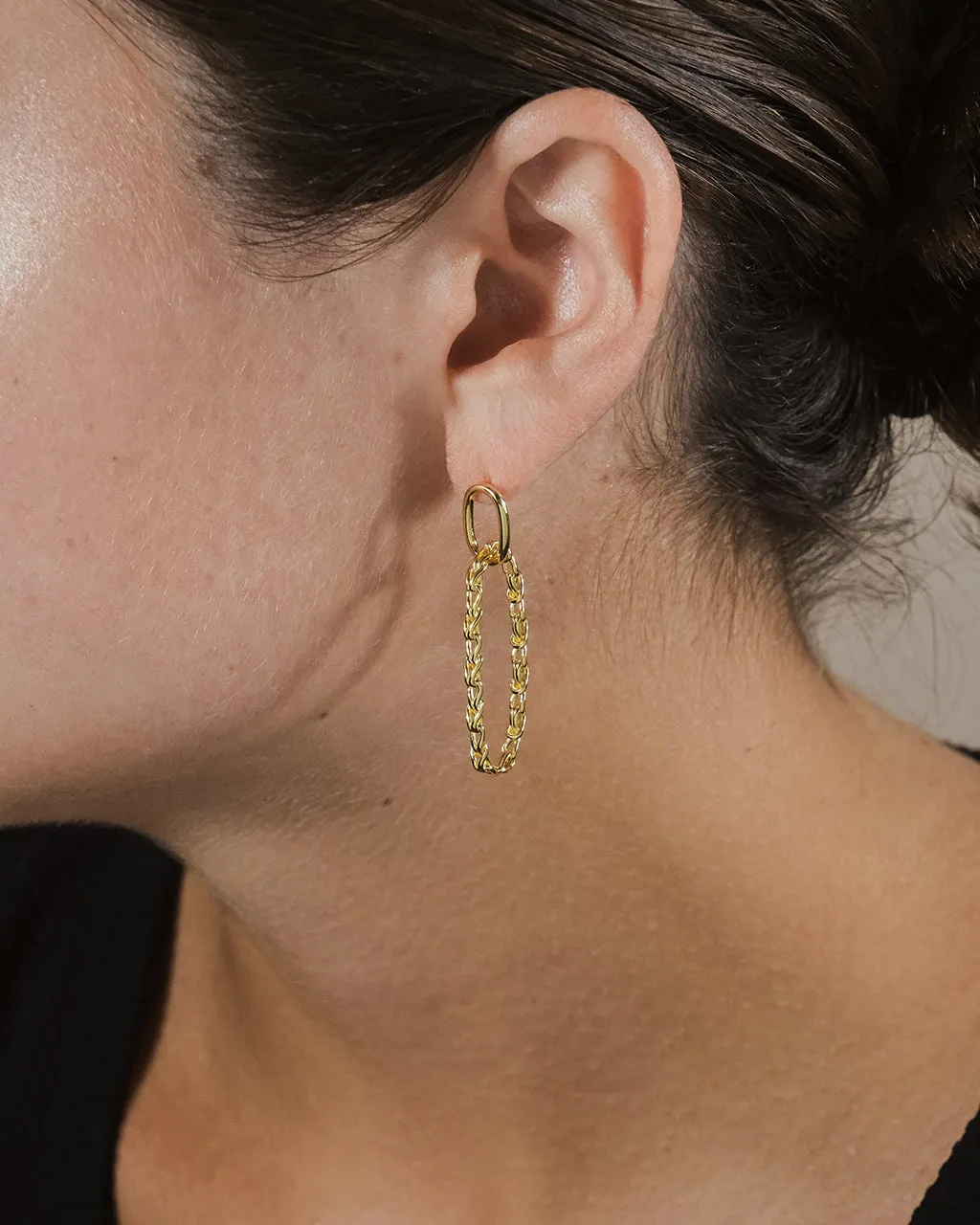 Layney Interlocking Chain Drop Earrings