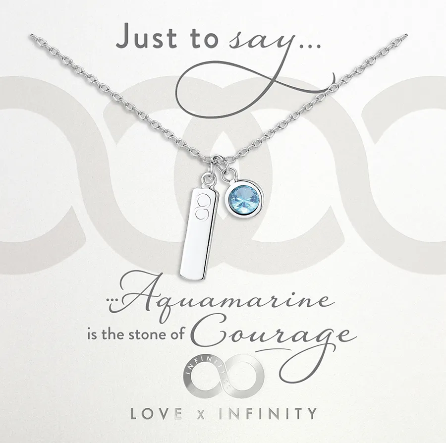 LXI Birthstone Pendant Aquamarine/March