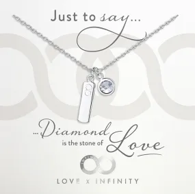 LXI Birthstone Pendant DiamondApril