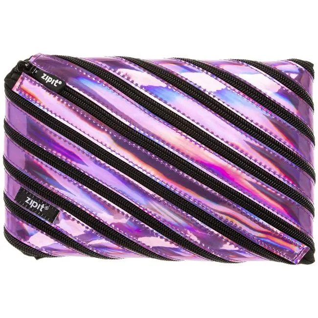 Metallic Jumbo Pouch-ZJMT-3-Purple