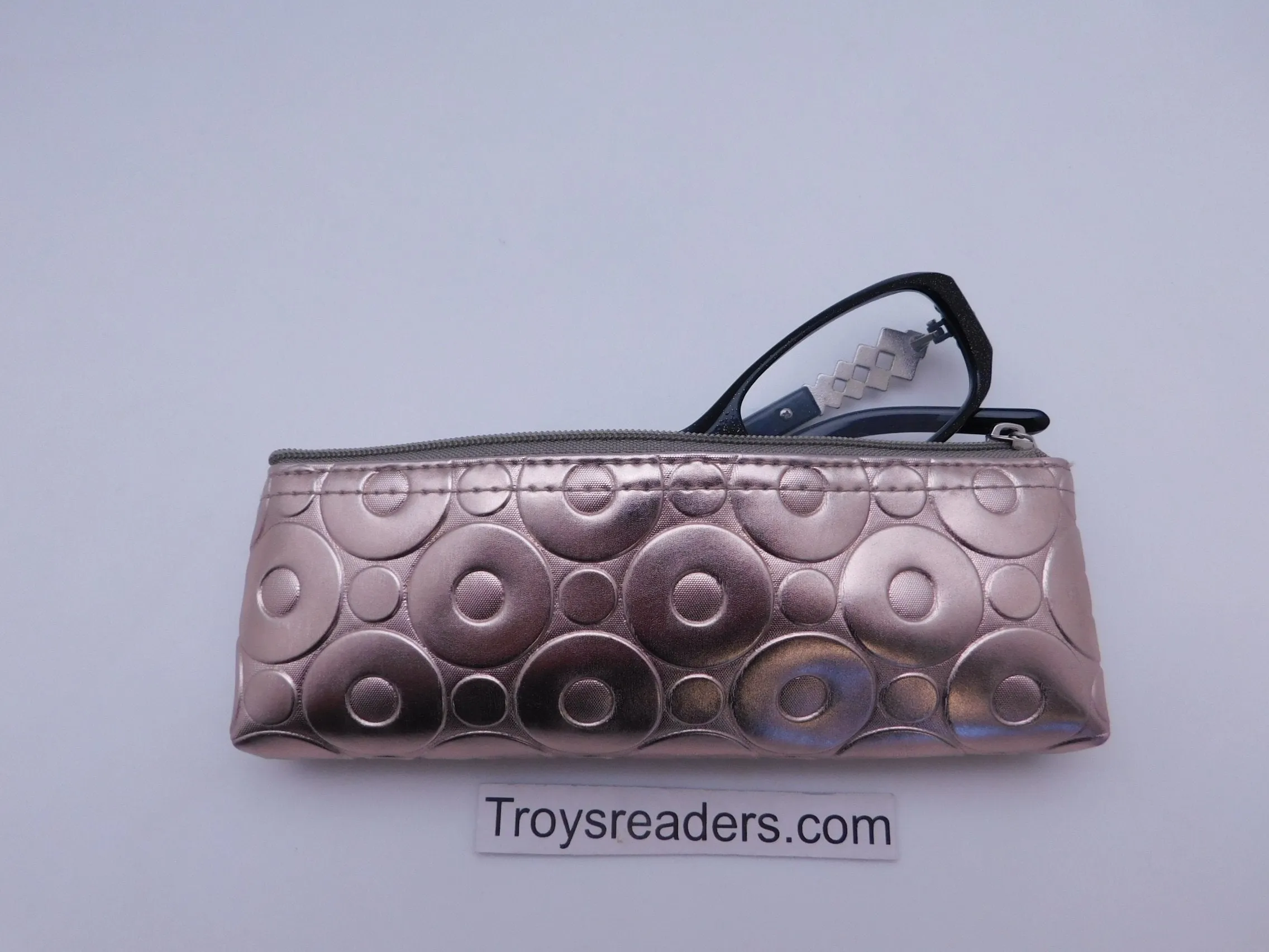Metallic Zipper Soft Pouch in Four Colors